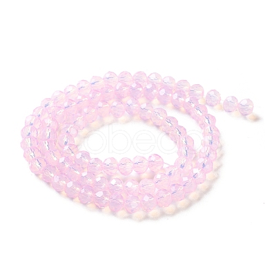 Baking Paint Transparent Glass Beads Strands DGLA-A034-J6MM-D09-1