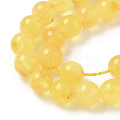 Natural Amber Beads Strands G-L095-B01-6mm-01-1