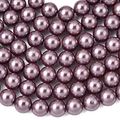 Eco-Friendly Dyed Glass Pearl Round Beads Strands HY-A002-8mm-RB062-1