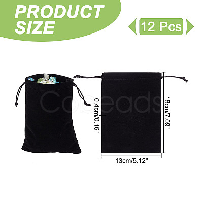 Velvet Packing Pouches Drawstring Bags ABAG-WH0046-30D-1