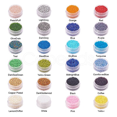 PandaHall Elite Glass Seed Beads SEED-PH0009-01-1