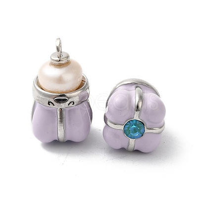 Rack Plating Brass Cubic Zirconia Pendants KK-G504-09P-01-1