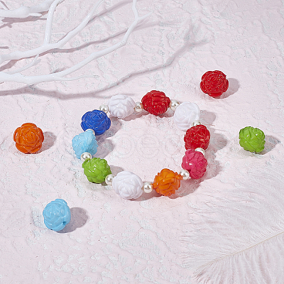 Opaque Acrylic Beads MACR-GL0001-02-1