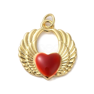 Rack Plating Brass Enamel Pendants KK-S372-01G-04-1
