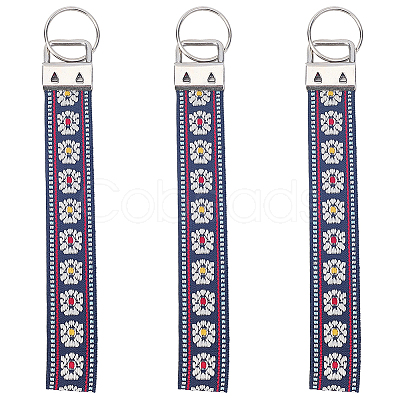 Iron with Polyester Inwrought Keychain KEYC-WH20054-011B-1
