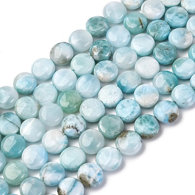 Natural Larimar Beads Strands G-F675-08-1