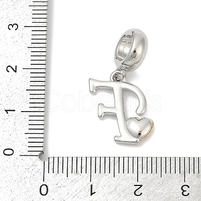 Brass European Dangle Charms KK-Z097-01F-GP-1
