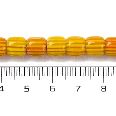 Handmade Lampwork Chevron Beads Strands X-LAMP-K041-01B-10-1