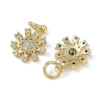 Brass Micro Pave Cubic Zirconia Pendants KK-I358-063G-B-1