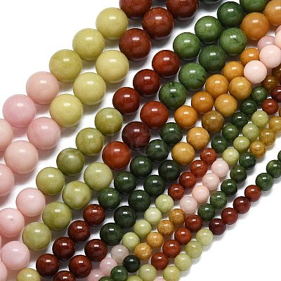Natural Malaysia Jade Beads Strands G-B165-C07-14mm-1
