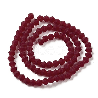 Imitate Austrian Crystal Frosted Glass Beads Strands EGLA-A039-T4mm-MD27-1