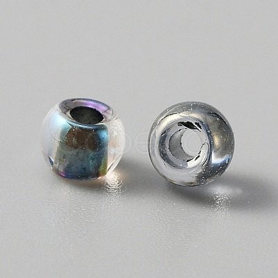 Transparent Inside Colours Rainbow Glass Seed Beads GLAA-WH0023-21-1