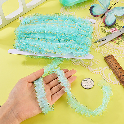 10M Double Layer Polyester Lace Ribbon OCOR-TA0004-14E-1