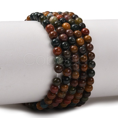 Natural Ocean Jasper Beads Strands X-G-F668-26-4mm-1
