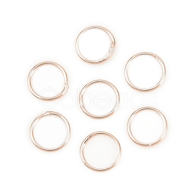 Brass Closed Jump Rings KK-D257-01RG-09-1