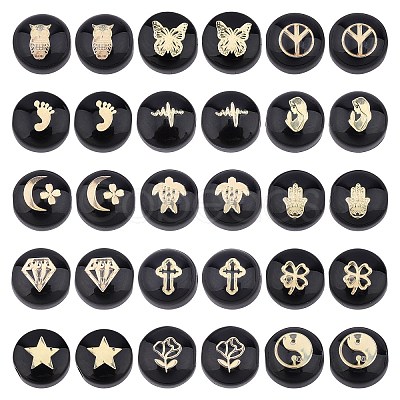 30Pcs 15 Style Handmade Lampwork Beads LAMP-AR0001-20-1