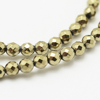 Round Non-magnetic Synthetic Hematite Beads Strands LS-G-D617-3mm-27-1