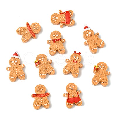 18Pcs 6 Styles Christmas Opaque Resin Cabochons RESI-CJ0004-73-1