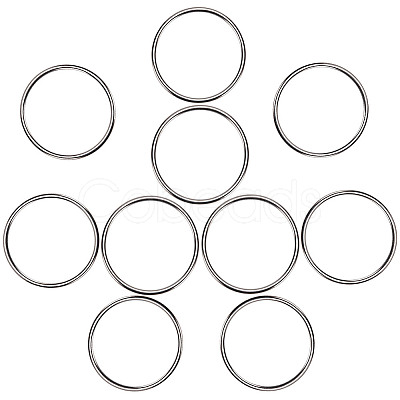 10Pcs 304 Stainless Steel Linking Rings STAS-AR0002-65B-P-1