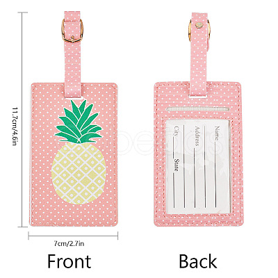 PU Leather Luggage Bag Tags AJEW-GF0001-71A-1