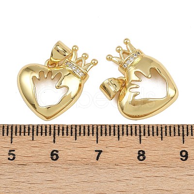 Brass Micro Pave Cubic Zirconia Pendants KK-A269-15G-1