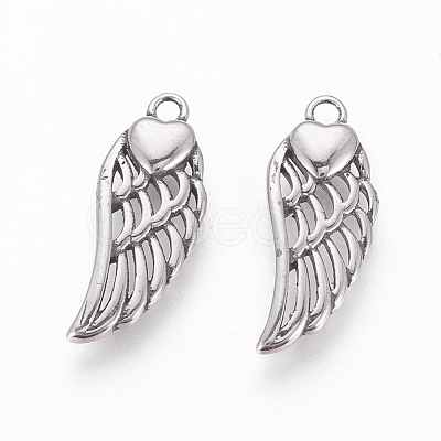 304 Stainless Steel Pendants STAS-P217-02AS-1