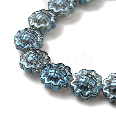 Transparent Electroplate Glass Beads Strands GLAA-G098-04I-1