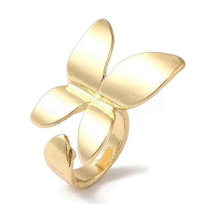 Alloy Open Cuff Rings for Women RJEW-S412-04G-02-1