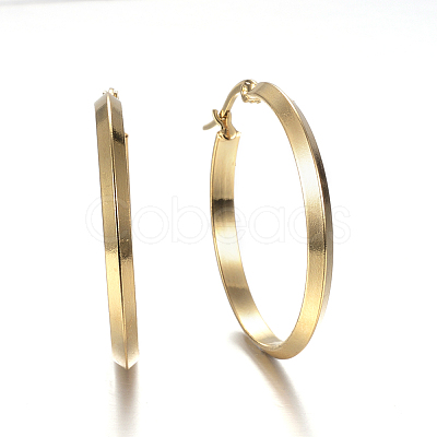 304 Stainless Steel Hoop Earrings EJEW-P091-34A-1