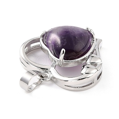 Natural Amethyst Pendants G-C236-01B-P-RS-1