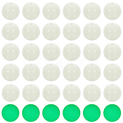 100Pcs Synthetic Luminous Stone Beads Strands G-SP0001-44B-1