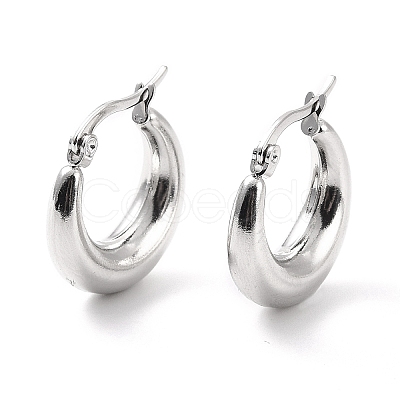 Non-Tarnish 304 Stainless Steel Chunky Hoop Earrings for Women EJEW-F280-06A-P-1