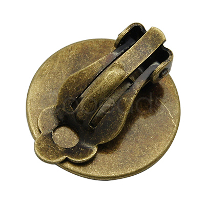 Brass Earring Settings X-KK-J089-AB-1