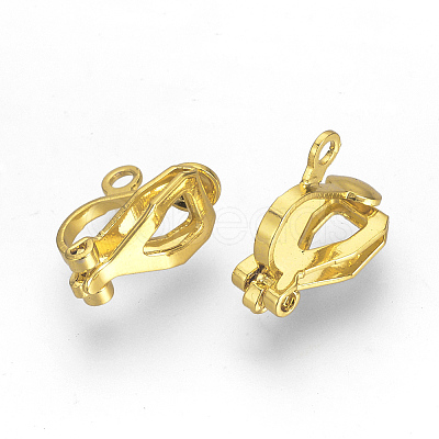 Iron Clip-on Earring Findings LS-KK-R071-06G-1