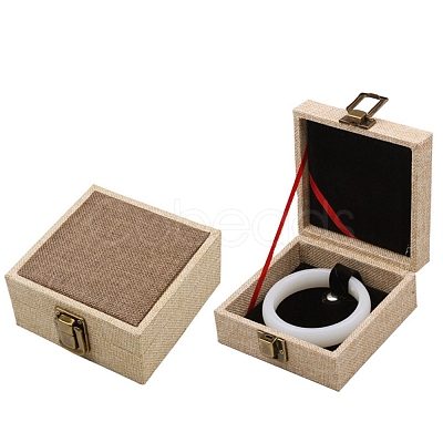 Linen Single Bracelet Gift Boxes PW-WG69404-01-1
