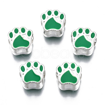 Alloy Enamel European Beads MPDL-T005-003-RS-1
