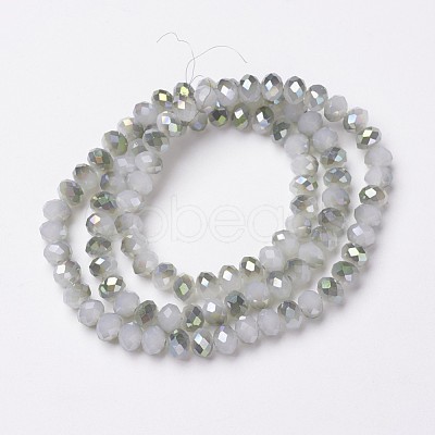 Electroplate Glass Beads Strands X-EGLA-A034-J1mm-S04-1