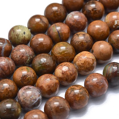 Natural Picasso Jasper Beads Strands G-M353-A29-8mm-1