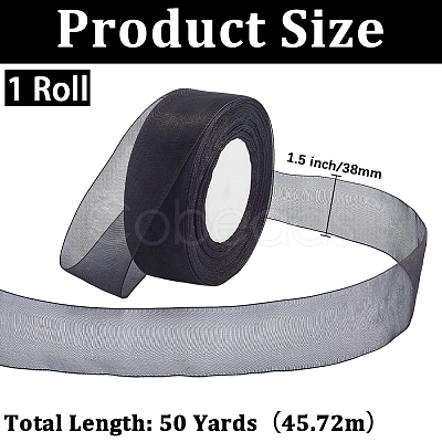 1 Rolls Sheer Organza Ribbon SRIB-CY0001-22B-09-1