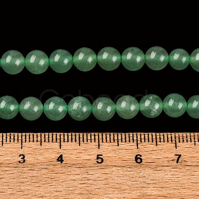 Natural Green Aventurine Round Bead Strands G-P070-37-6mm-1