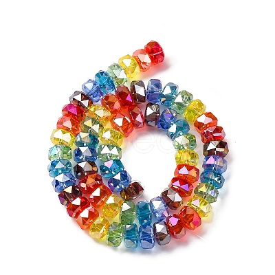 Electroplate & Gradient Color Glass Beads Strands LAMP-M023-01-1