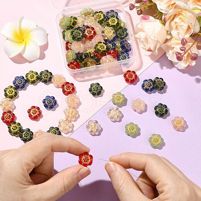 70Pcs 7 Colors Transparent Glass Beads GLAA-CJ0002-92-1