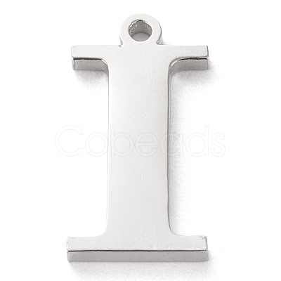 Tarnish Resistant 304 Stainless Steel Letter Pendant Rhinestone Settings STAS-J028-01I-1