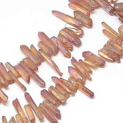 Natural Quartz Crystal Beads Strands G-R435-09E-1