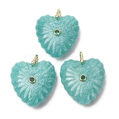 Natural Amazonite Carved Pendants G-C276-01G-05-1