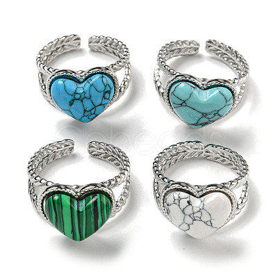 304 Stainless Steel Open Cuff Rings RJEW-C079-20P-1