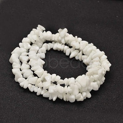 Chip Opaque Glass Beads Strands G-L454-03-1