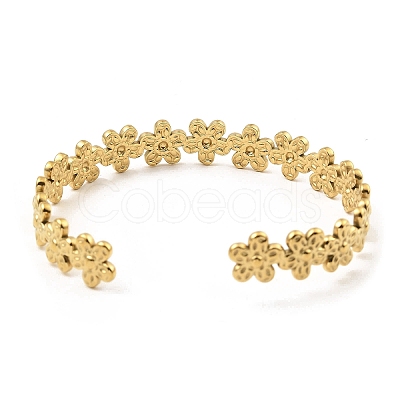 304 Stainless Steel Cuff Bangles LS-BJEW-P302-04G-1