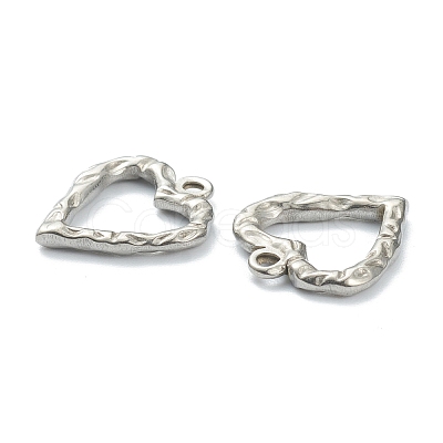 Non-Tarnish 304 Stainless Steel Hammered Pendants STAS-P279-09P-1