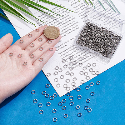 500Pcs Non-Tarnish 304 Stainless Steel Split Rings STAS-UN0065-26P-02-1